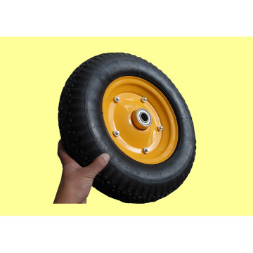 Ruedas de la carretilla, neumáticas de 16 "X 480/400-8, ambos Metal ruedas de goma y llantas de plástico están disponibles
